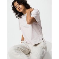 Uniqlo - Airism Cotton T-shirt - Light Grey | UNIQLO (UK)