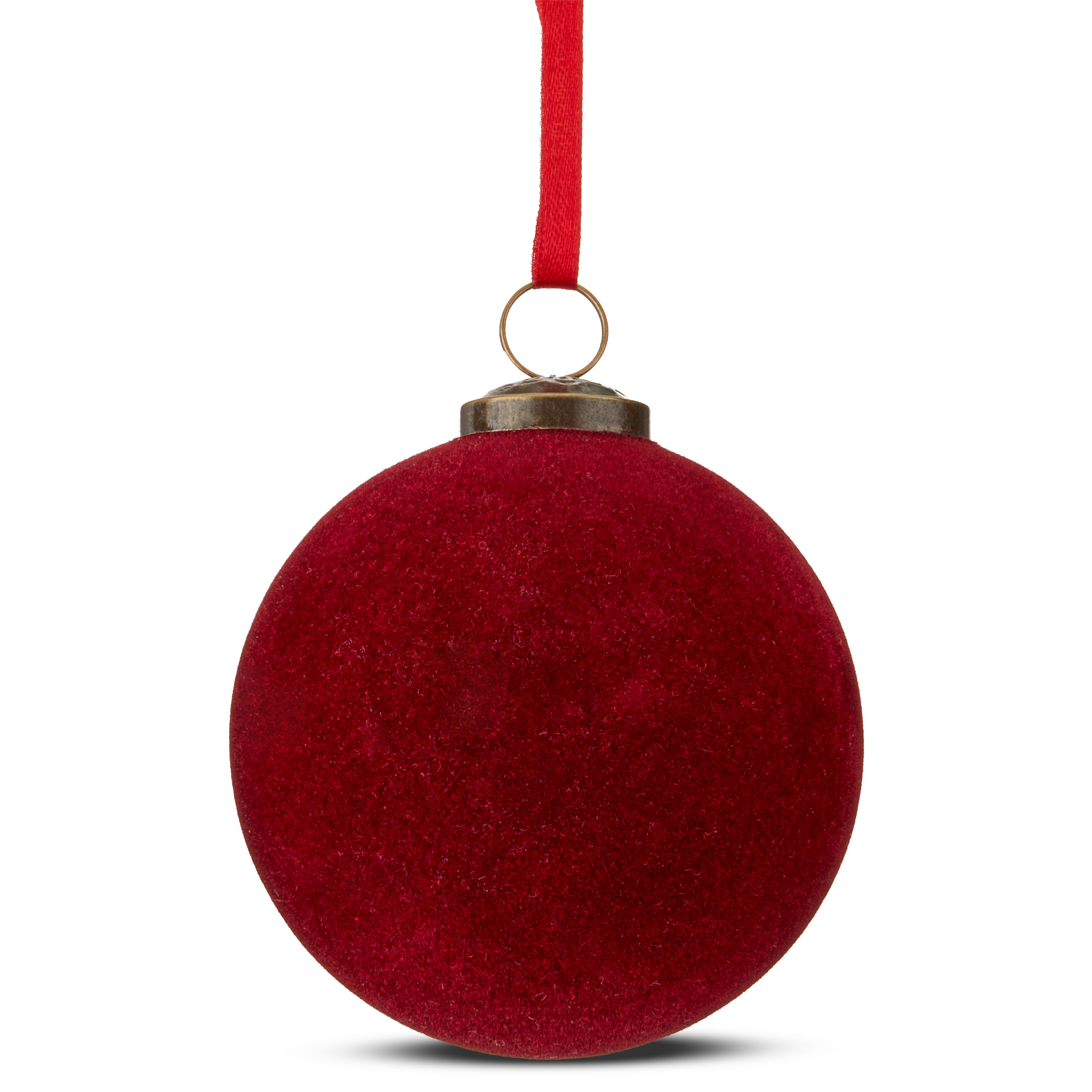 Red Velvet Glass Ball Christmas Ornament, 4 in, by Holiday Time | Walmart (US)