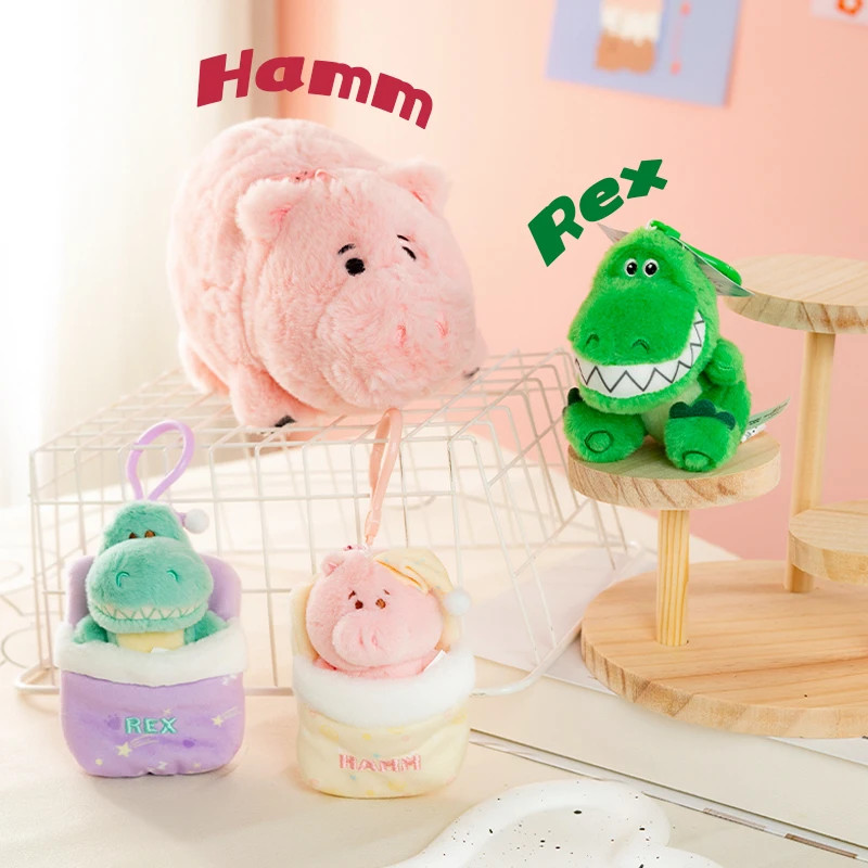 Disney Hamm Pig Rex dinosaur Plush Toys Fantasy Toy Story Pendant Bag Accessories Keychain Bag Ca... | AliExpress (US)