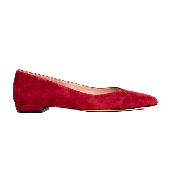 Gutsy Garnet Suede Flat | ALLY Shoes