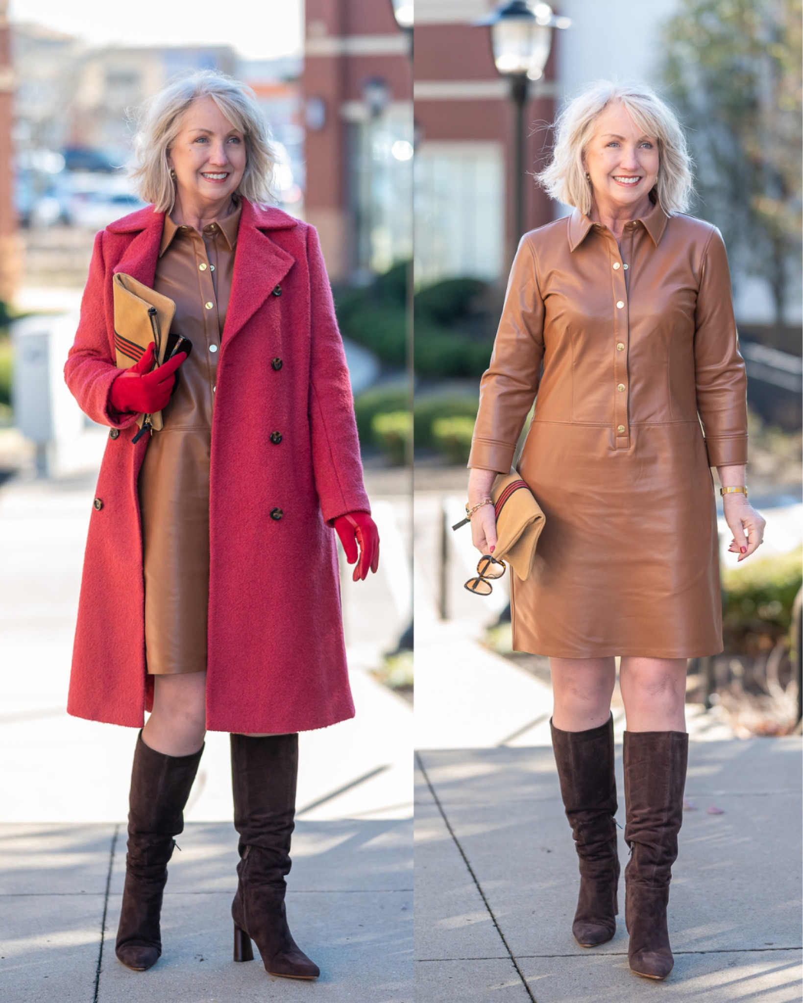 This beautiful faux leather dress from @Talbots is great for a nice occasion. These knee high boots paired with this look makes me feel confident and ready for any event! 

#LTKstyletip #LTKSeasonal #LTKHoliday