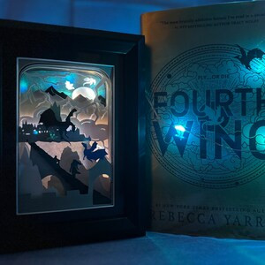 Fourth Wing Inspired Light Box Book Nook Rebecca Yarros - Etsy | Etsy (US)