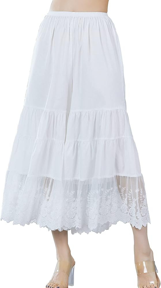 BEAUTELICATE Pettipants Pantaloons Women Culottes 100% Cotton Half Slip Loose Cropped Pyjama Bott... | Amazon (UK)