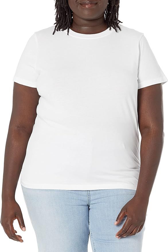 The Drop Women's Courtney Short-Sleeve Tiny Crewneck Jersey T-Shirt | Amazon (US)