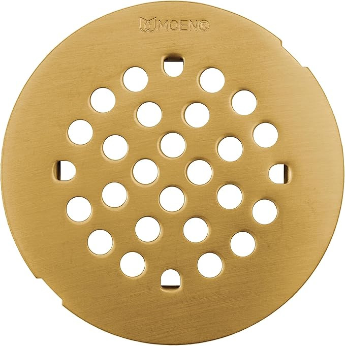 Moen 101663BG 4-1/4-Inch Snap-In Shower Drain Cover, Brushed Gold | Amazon (US)