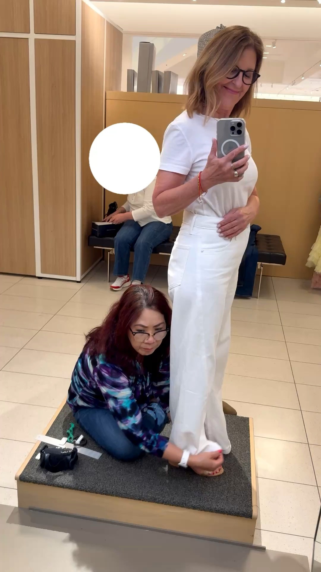 Hemming the viral Mother Lemon Twist jeans to wear with a low heel. 


I wear a size 25–26 in these white jeans. They are stretchy, and I’m wearing lifestyle a size 25 in the (blue) denim. And in the white (pictured), I'm wearing a size 26.

#LTKootd #LTKOver40 #LTKPetite