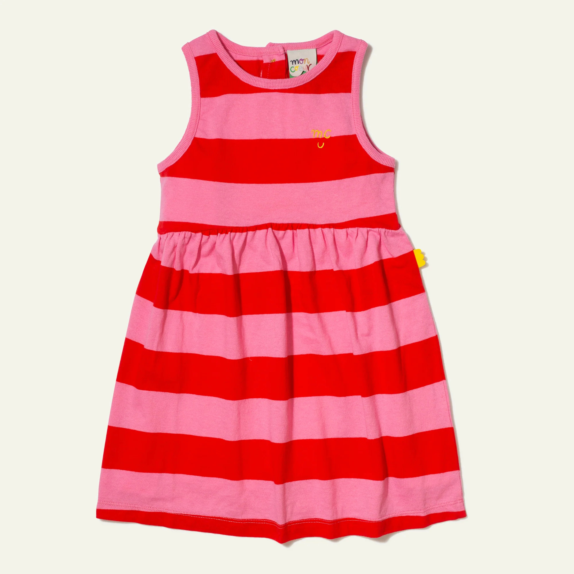 Recycled Cotton Stripes Kid Tank Dress | Mon Coeur