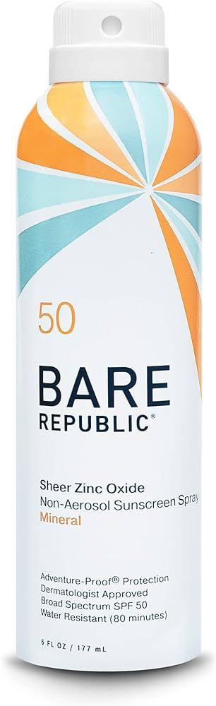 Bare Republic Mineral Sunscreen SPF 50 Sunblock Spray, Sheer and Non-Greasy Finish, Vanilla Coco ... | Amazon (US)