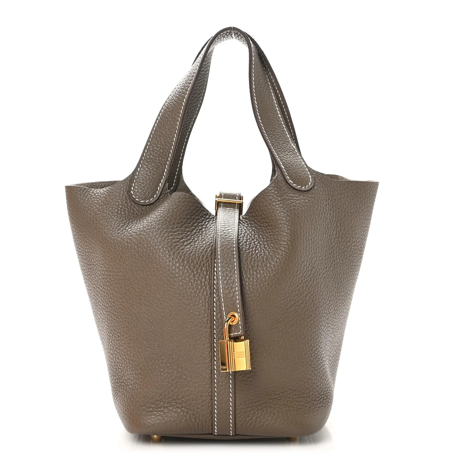 Hermes Taurillon Clemence Picotin Lock 18 PM Etoupe 1698443 | FASHIONPHILE (US)