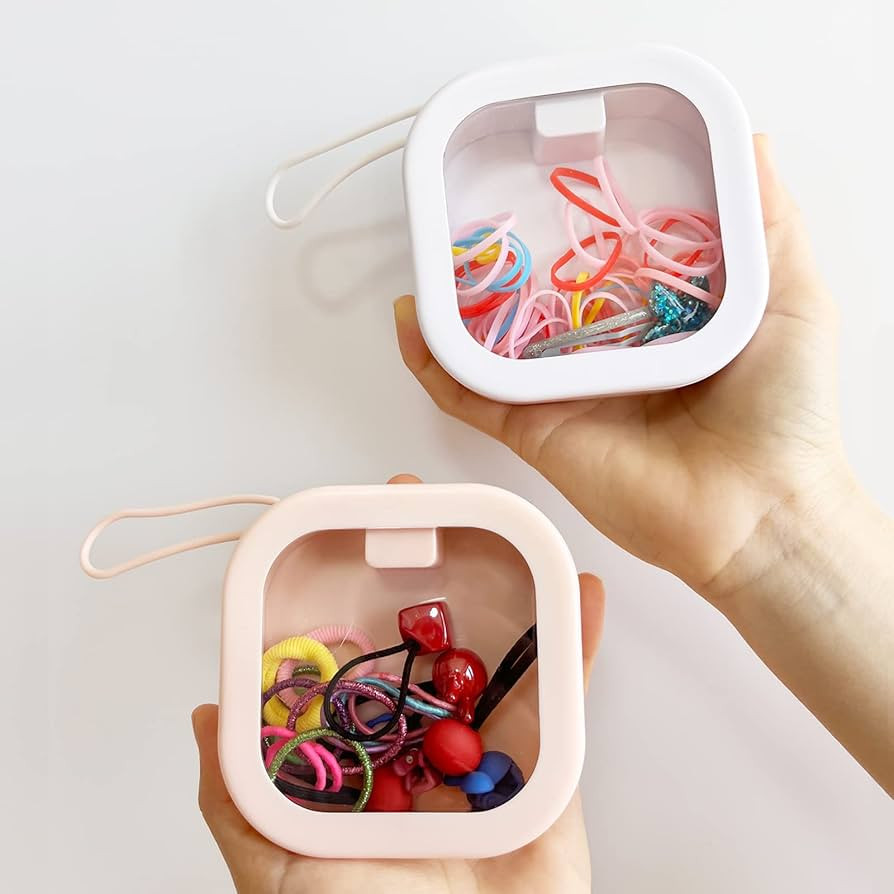 ZEQIDOU Hair Tie Organizer 2PCS, Portable Hair Tie Holder Organizer Can Be Stackable Or Hang, Opt... | Amazon (US)