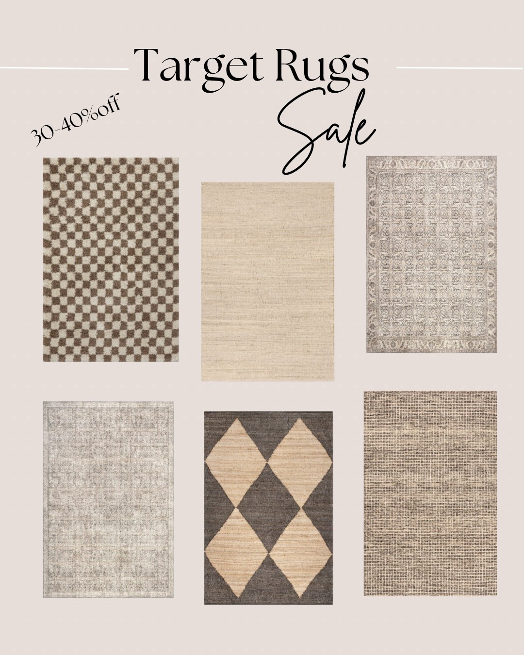 Target rug sale! 8x10 rugs under $200!
Diamond jute rug,  checkered rug, vintage print rug, Loloi dupe, bleached jute layering rug, area rug sale, circle week 
#circleweek #arearugsale

#LTKFindsUnder100 #LTKSaleAlert #LTKHome