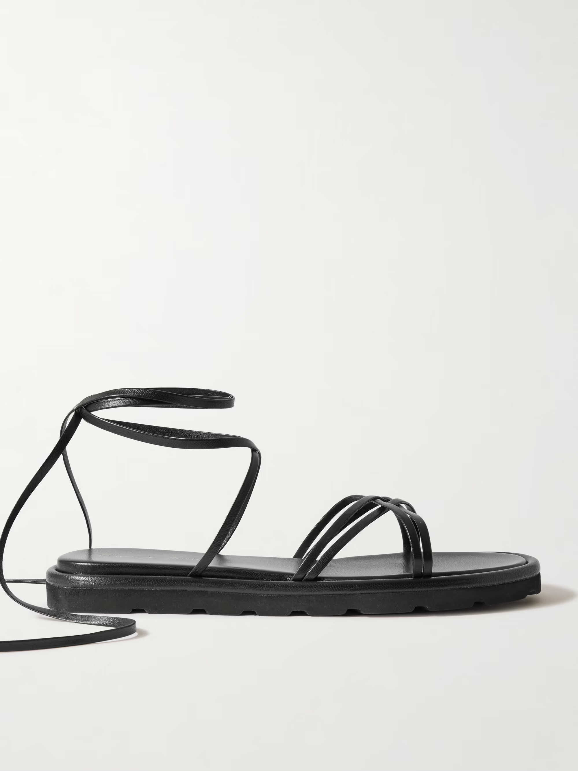 Jane knotted leather sandals | NET-A-PORTER (US)