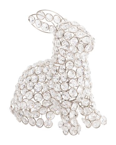 9in Clear Crystal Sitting Rabbit | TJ Maxx