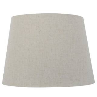 Hampton Bay Mix and Match 14 in. Dia x 10 in. H Oatmeal Round Table Lamp Shade-DS17999 - The Home... | The Home Depot
