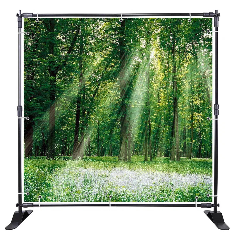 Freestanding Expandable Telescopic Step and Repeat Banner Backdrop Stand Adjustable Display Trade... | Wayfair North America