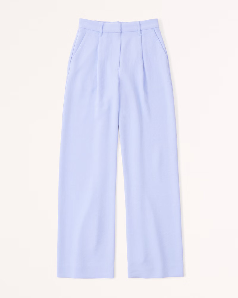 Premium Crepe Tailored Ultra Wide-Leg Pant | Abercrombie & Fitch (US)