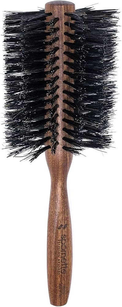Spornette Italian Rounder 3 Inch (#855) - Round Boar Bristle Brush With Wooden Handle For Blow Dr... | Amazon (US)