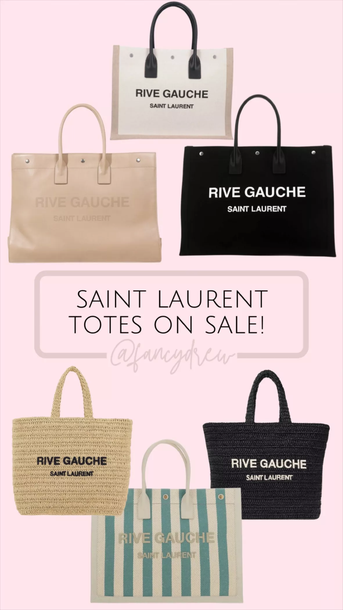 Saint Laurent Rive Gauche Raffia Tote Bag - Farfetch