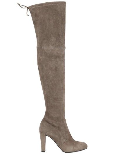90MM STRETCH SUEDE OVER THE KNEE BOOTS | Luisaviaroma