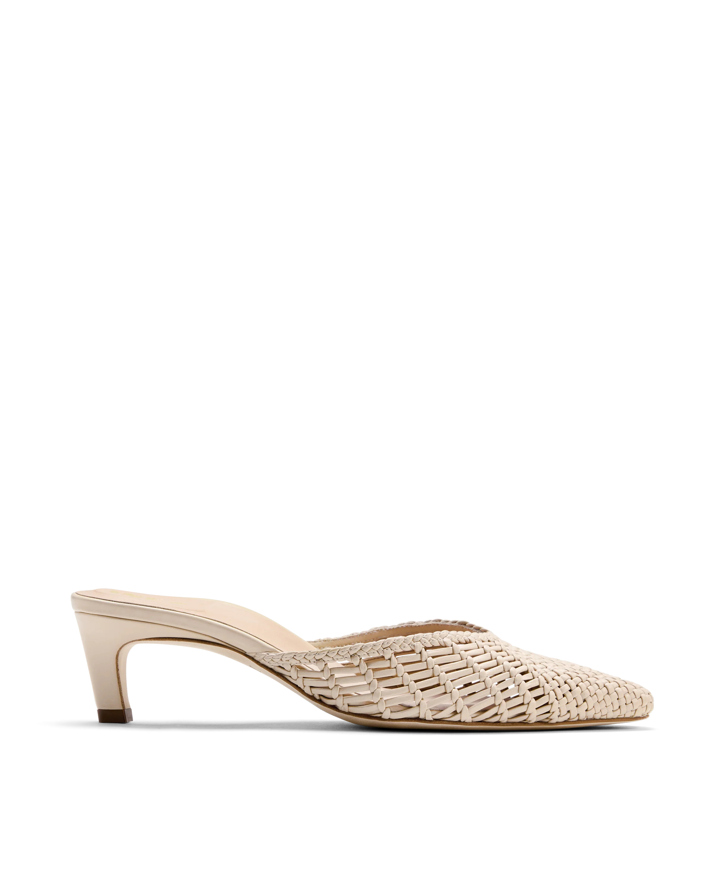 Palma: Crema Woven Nappa | Inez Shoes, LLC