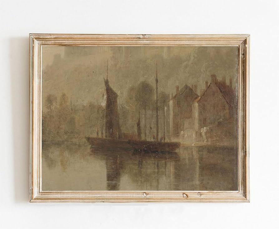Reproduction Oil Painting Vintage Poster of Nautical Landscape Classic Moody | 11x17 12x18 16x24 ... | Amazon (US)