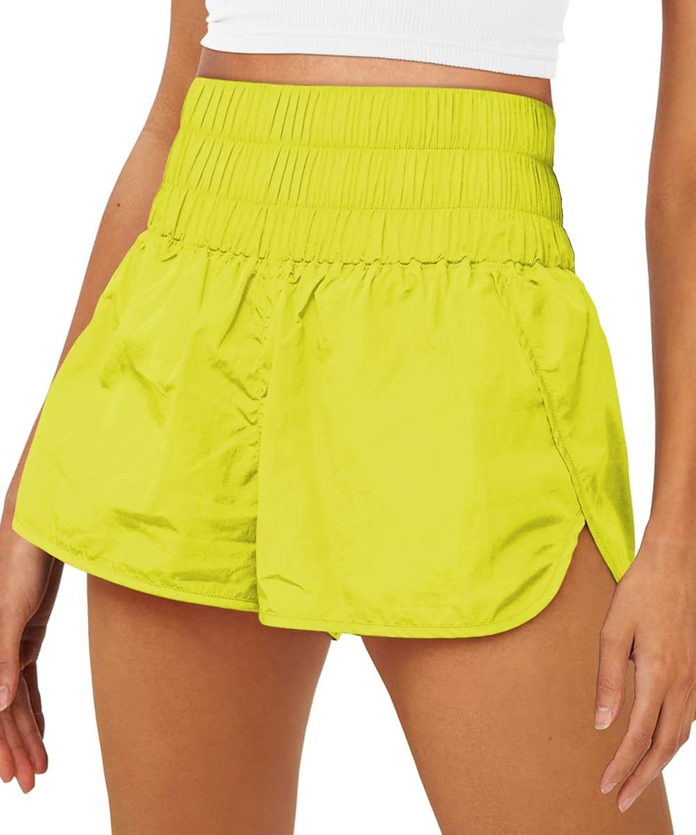 AUTOMET Womens High Waisted Athletic Shorts Elastic Casual Summer Running Shorts Quick Dry Gym Wo... | Amazon (US)