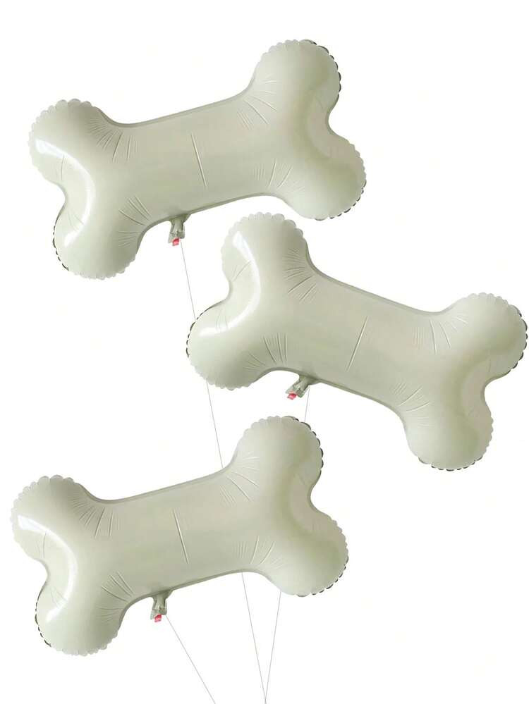 Mtrong Te 3PCS Funny Pet Dog Bone Shape Foil Balloons Set Happy Birthday Party Decorations Air Gl... | SHEIN
