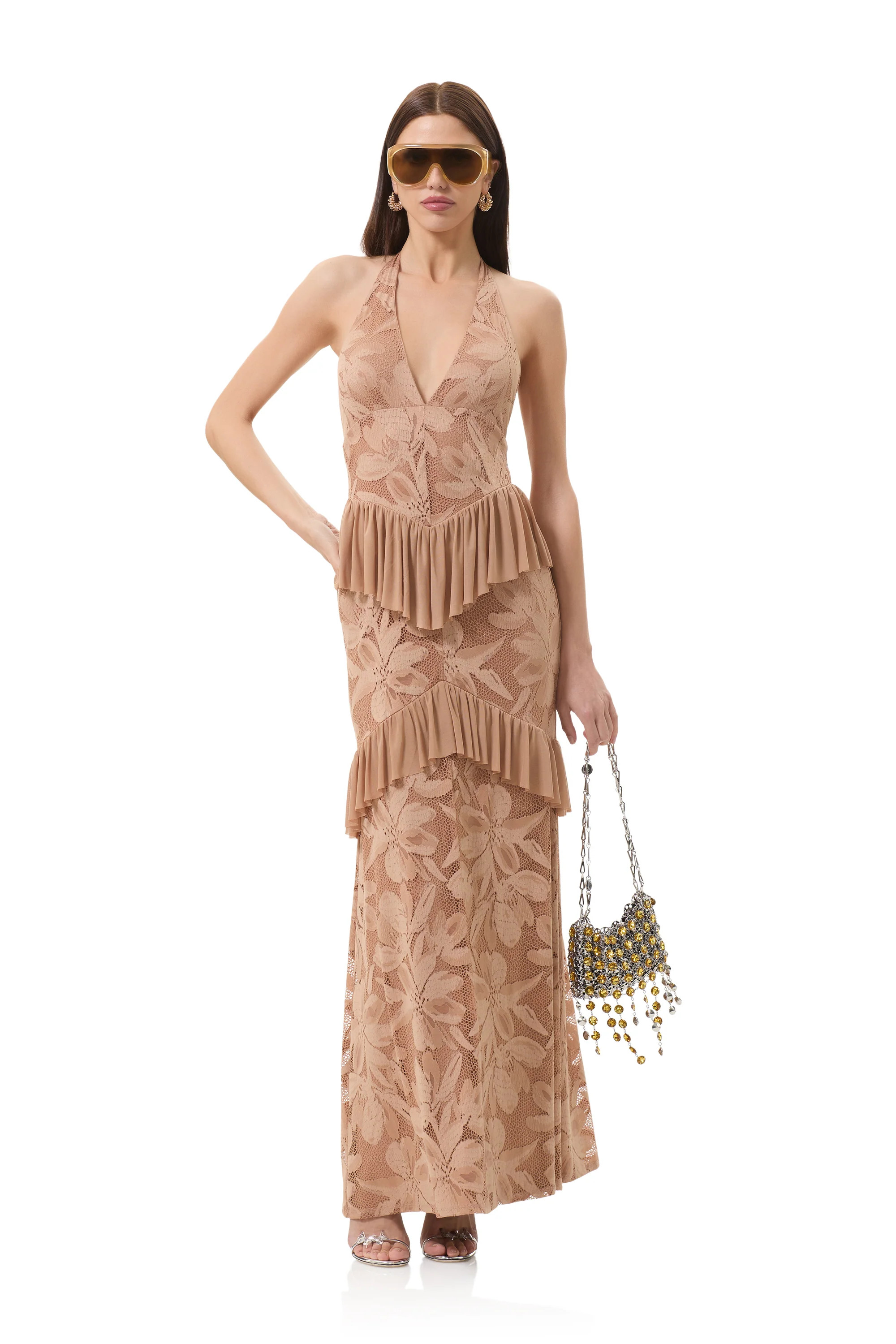 Athens Crochet Lace Dress - Almond | ShopAFRM