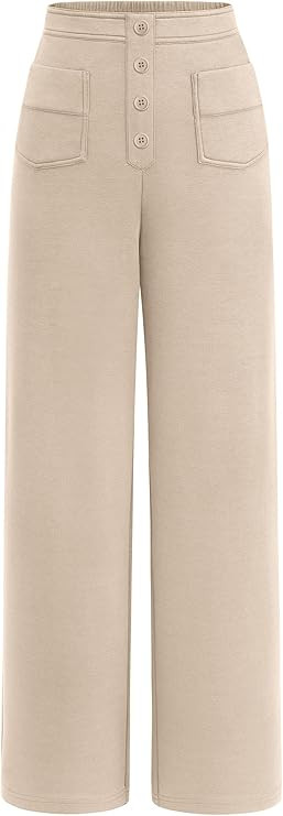 PRETTYGARDEN Women's Dressy Casual Dress Pants Straight Leg High Elastic Waisted Stretch Trouser ... | Amazon (US)