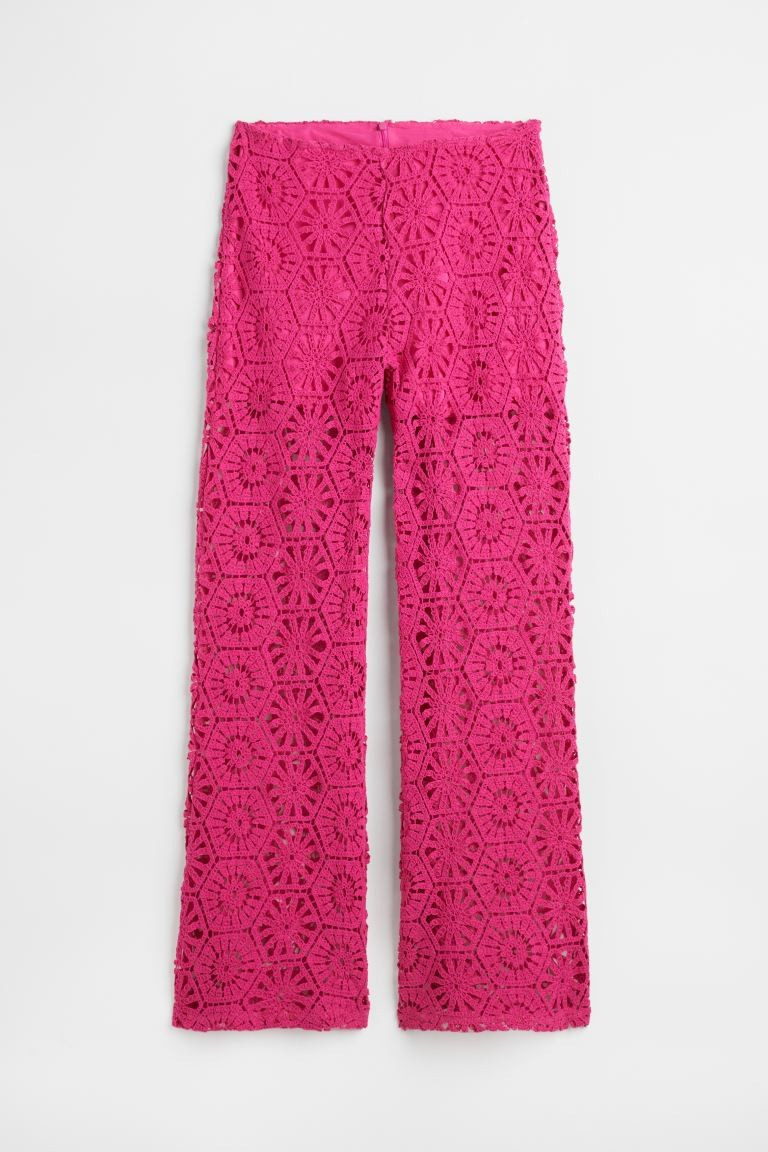 Straight-leg Crocheted-look Pants | H&M (US + CA)