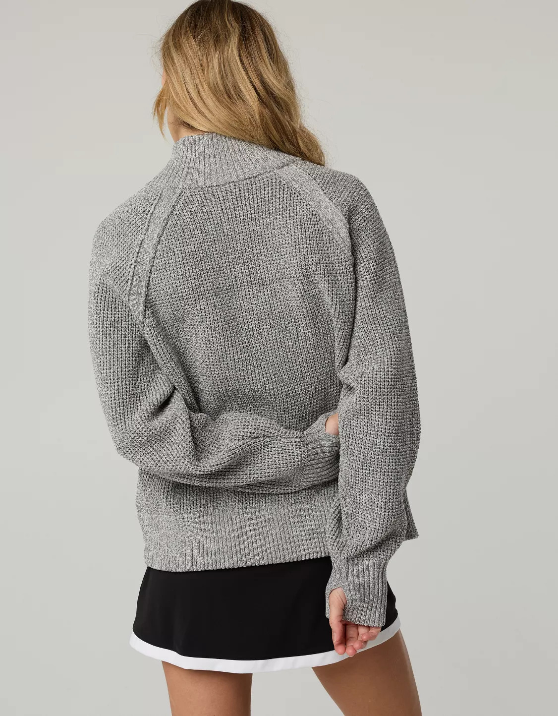 OFFLINE By Aerie Cool Down Quarter Zip Waffle Sweater | Aerie