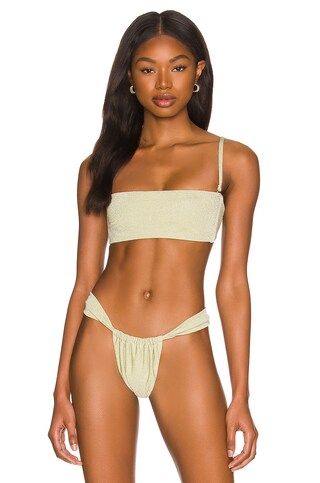 Montce Swim Summer Bikini Top in Jade Sparkle from Revolve.com | Revolve Clothing (Global)