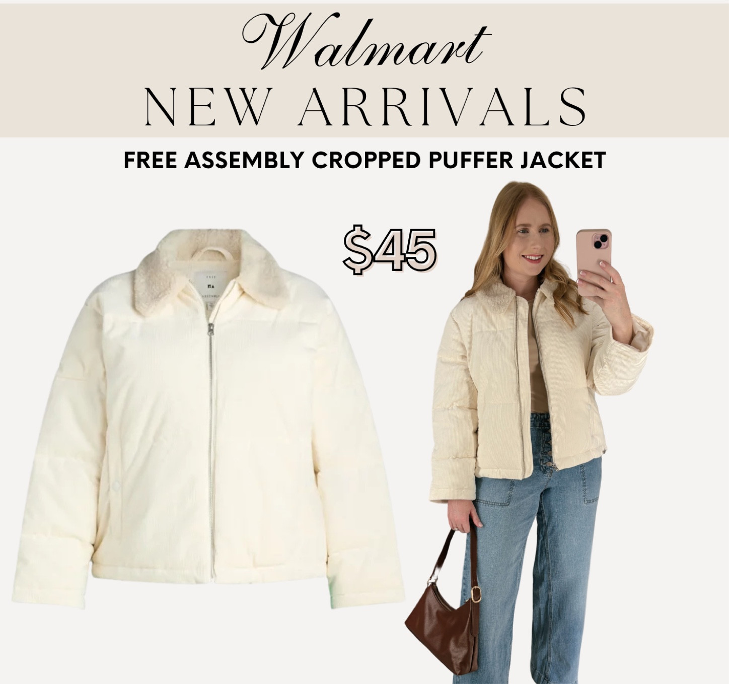 Free Assembly Women's Cropped Puffer Jacket - size: Medium // Walmart fashion // Walmart jacket // Walmart fall outfit // puffer jacket // Walmart fall fashion finds 2024

#LTKSeasonal #LTKMidsize #LTKFindsUnder50