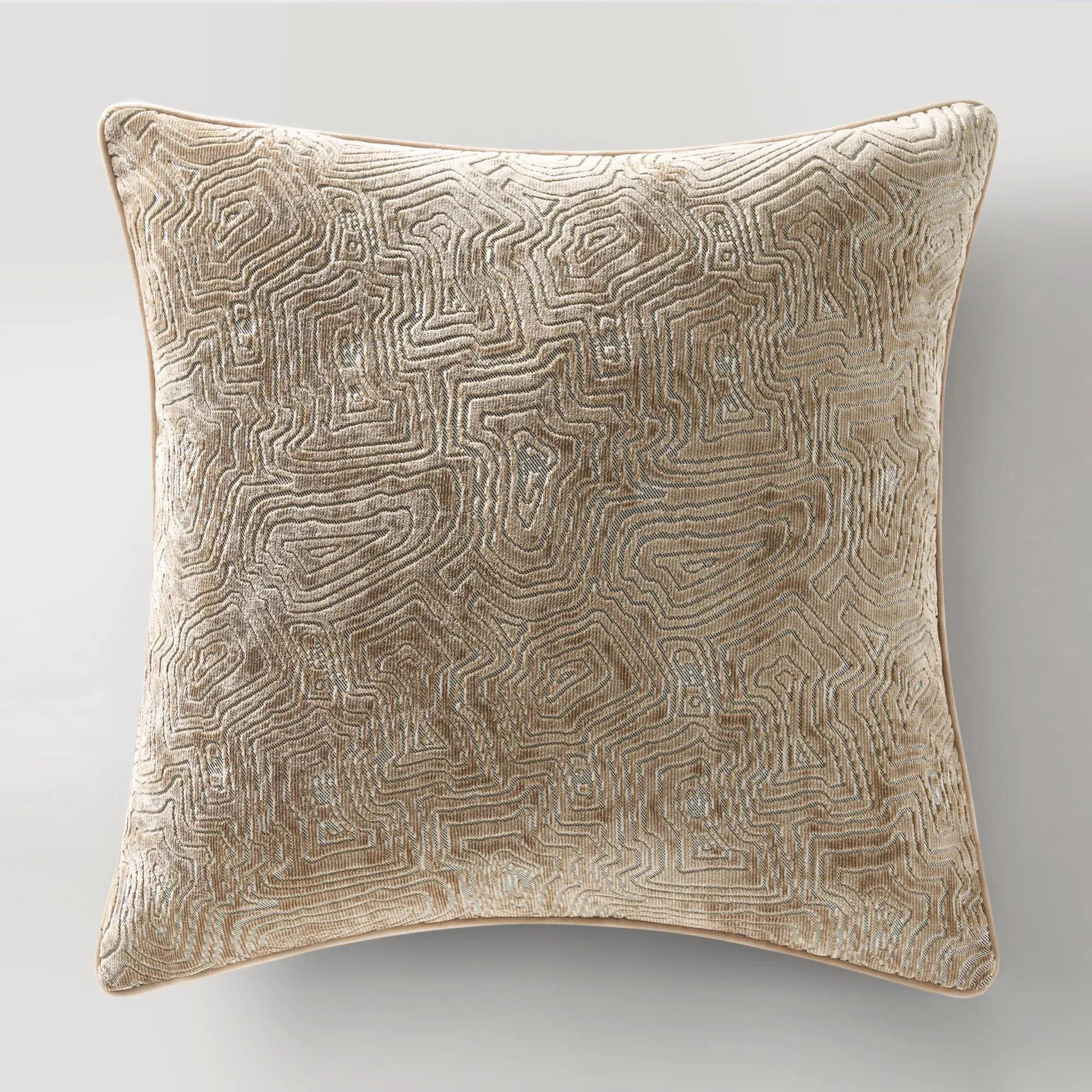Geode Velvet Pillow 22" - Tan | Z Gallerie