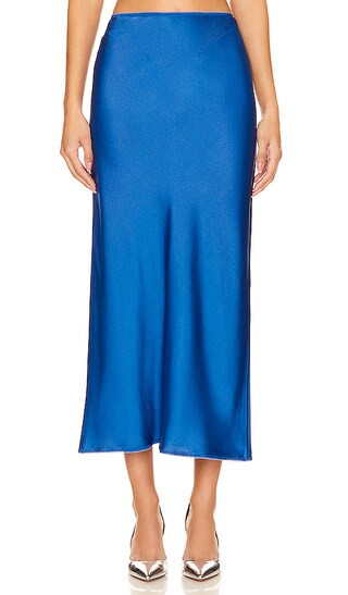 Rowena Midi Skirt in Blue | Revolve Clothing (Global)