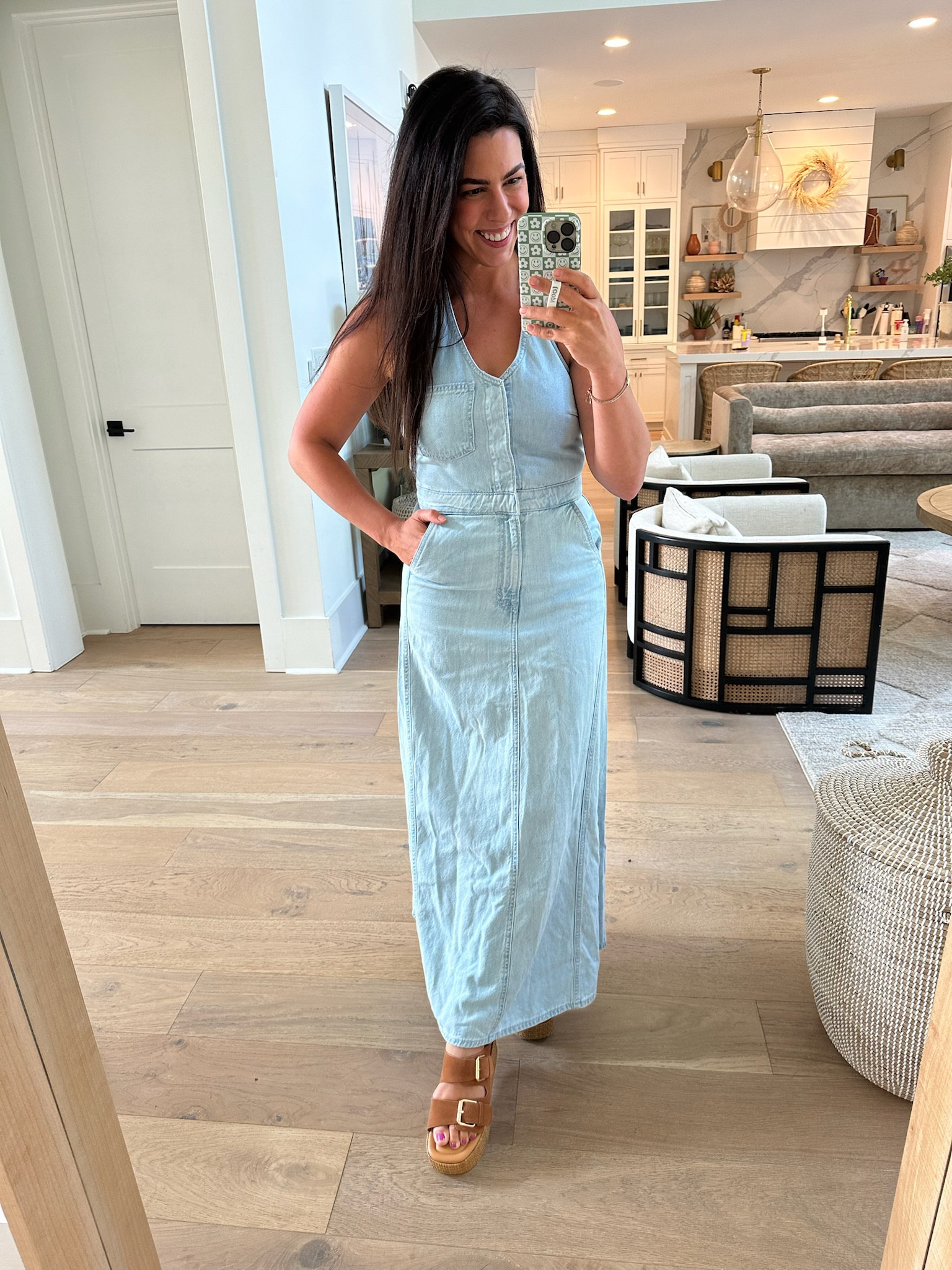 Denim halter dress from Target! 

#LTKStyleTip