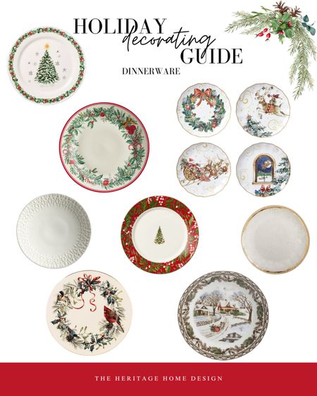Creating a beautiful tablescape using Christmas dinner plates is a wonderful way to infuse the holiday spirit into your dining experience. Choose dinner plates with classic Christmas motifs such as holly and poinsettias. These will be the focal point of your place settings and set the tone for the rest of the decor  

#LTKHoliday #LTKSeasonal #LTKhome