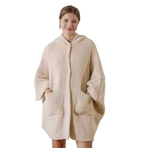WDCOZY Wearable Blanket Hoodie Poncho Throw Comfy Soft Warm Cape Shawl Cozy Cloak Wrap Hooded wit... | Amazon (US)