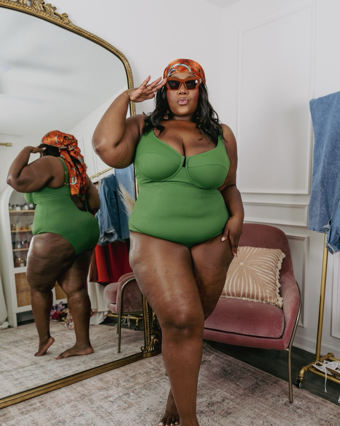 Wear this slay on your next boat day! This one piece is so comfy and hugs in all the right places💚 

Wearing XXL.

plus size fashion, swim, plus size swimwear, vacation, spring outfit inspo, summer fashion, beach, style guide

#LTKplussize #LTKswim #LTKfindsunder50