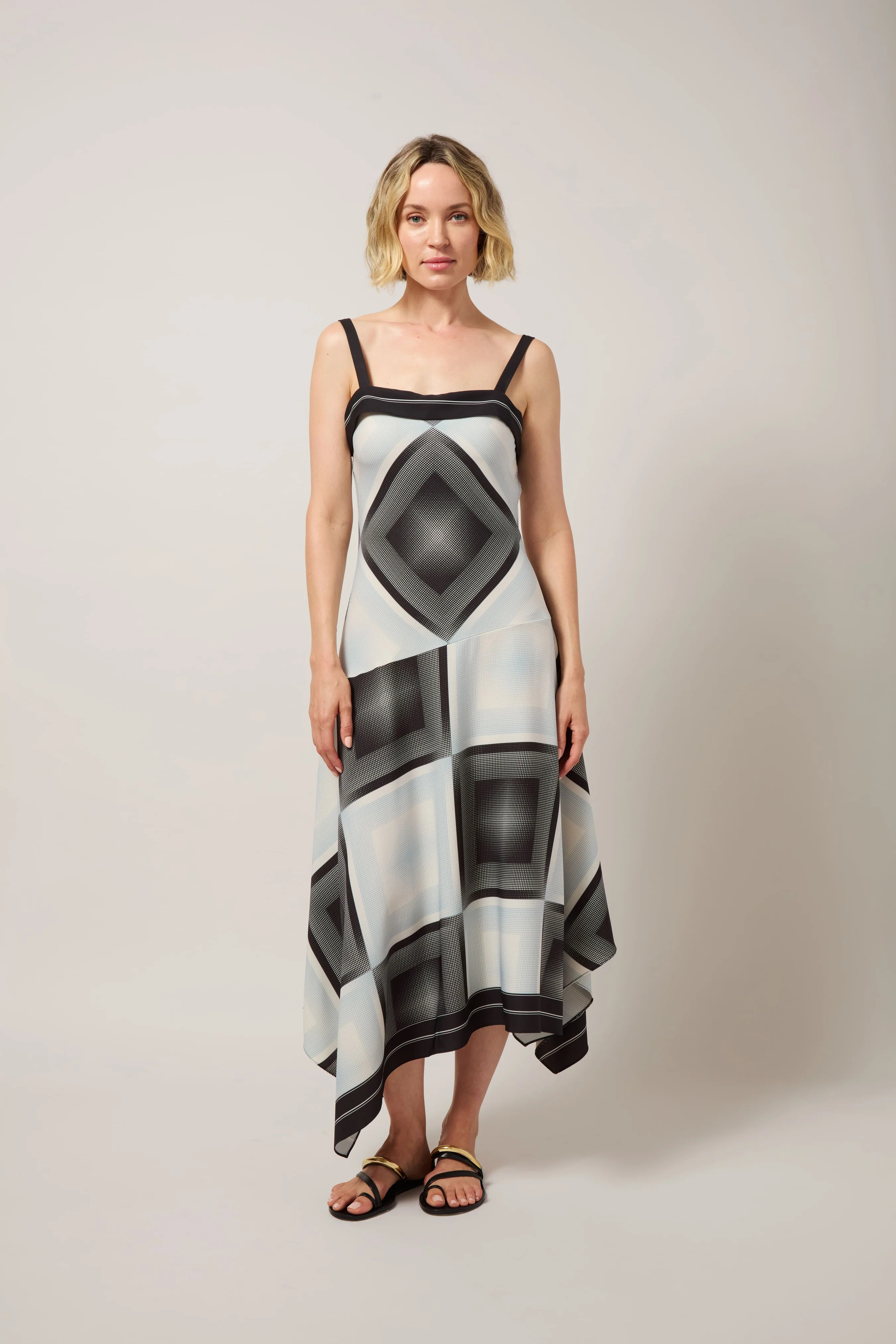 Sarai Handkerchief Asymmetric Dress | Lysse NY