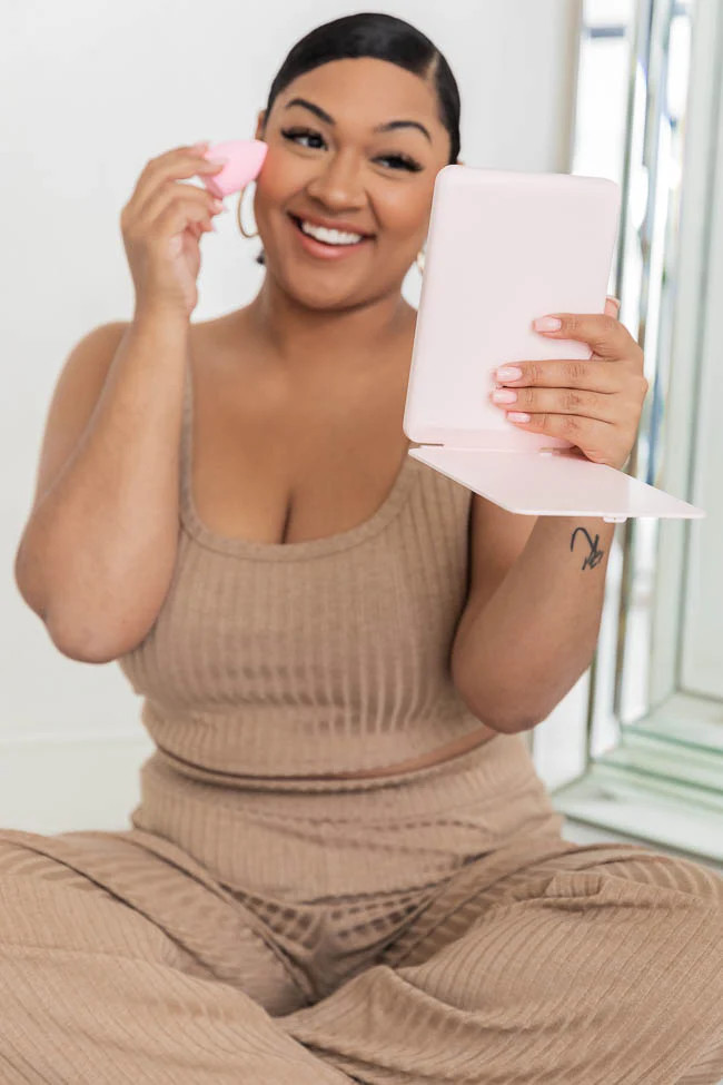Reflect On Today Pink Small Folding Mirror | Pink Lily