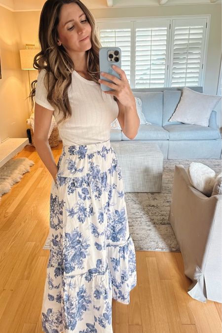 Cutest blue & white skirt from Abercrombie + my favorite Pointelle tee. 

#LTKsalealert #LTKstyletip #LTKfindsunder100