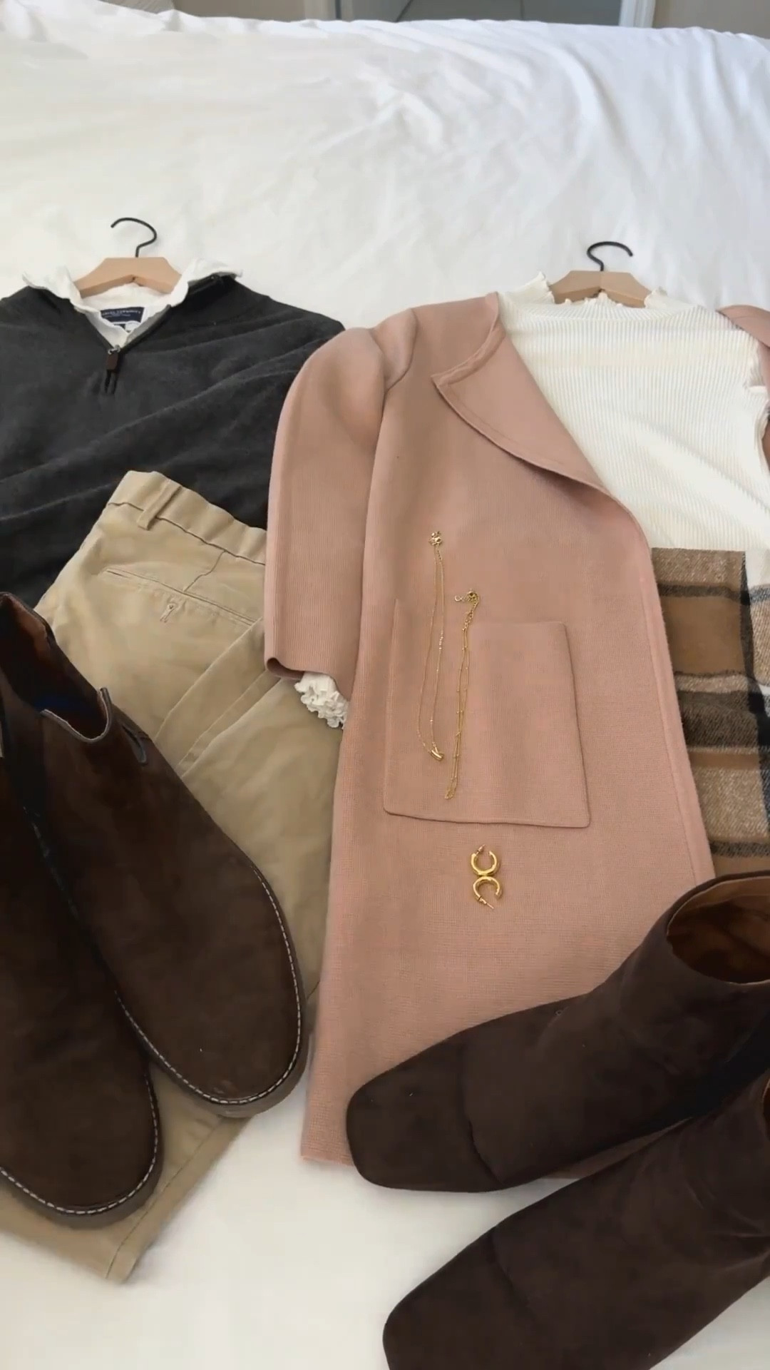 Cold weather but make it date night chic ❄️✨ Cozy textures, classic layers, and a little extra effort for those crisp nights out together 🌃

#HisAndHersStyle #WinterDateNight #OOTD #LTKStyle #CozyButClassy #CouplesOutfitInspo #ColdWeatherFashion #LTKFallFashion #WinterOutfitIdeas #StyleTogether