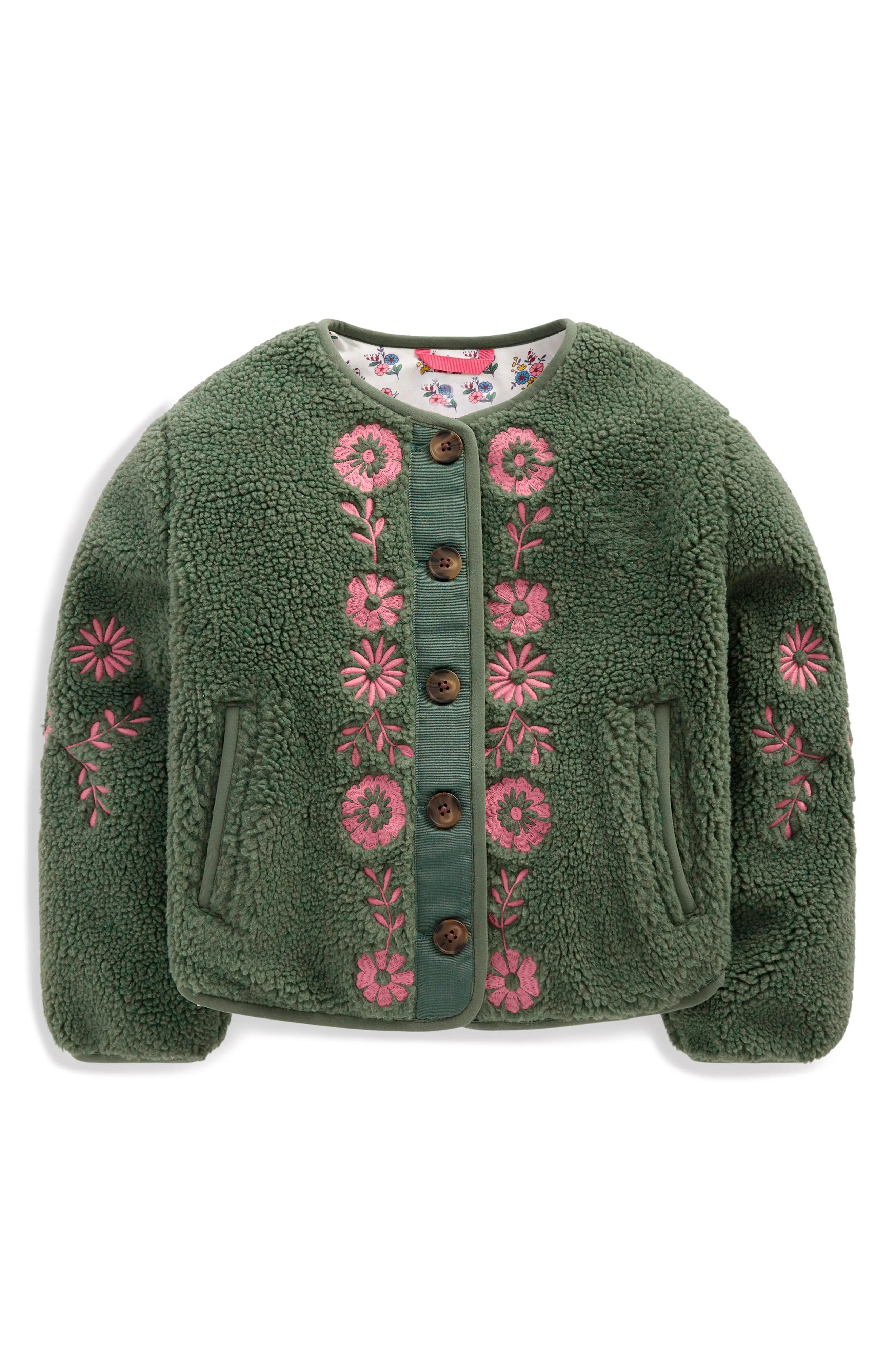 Mini Boden Kids' Pretty Faux Shearling Jacket (Women) | Nordstrom | Nordstrom