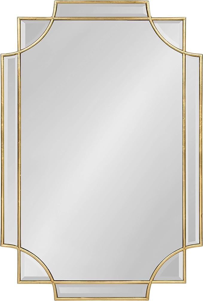 Kate and Laurel Minuette Decorative Rectangle Frame Wall Mirror in Gold Leaf, 24x35.5 Inches | Amazon (US)