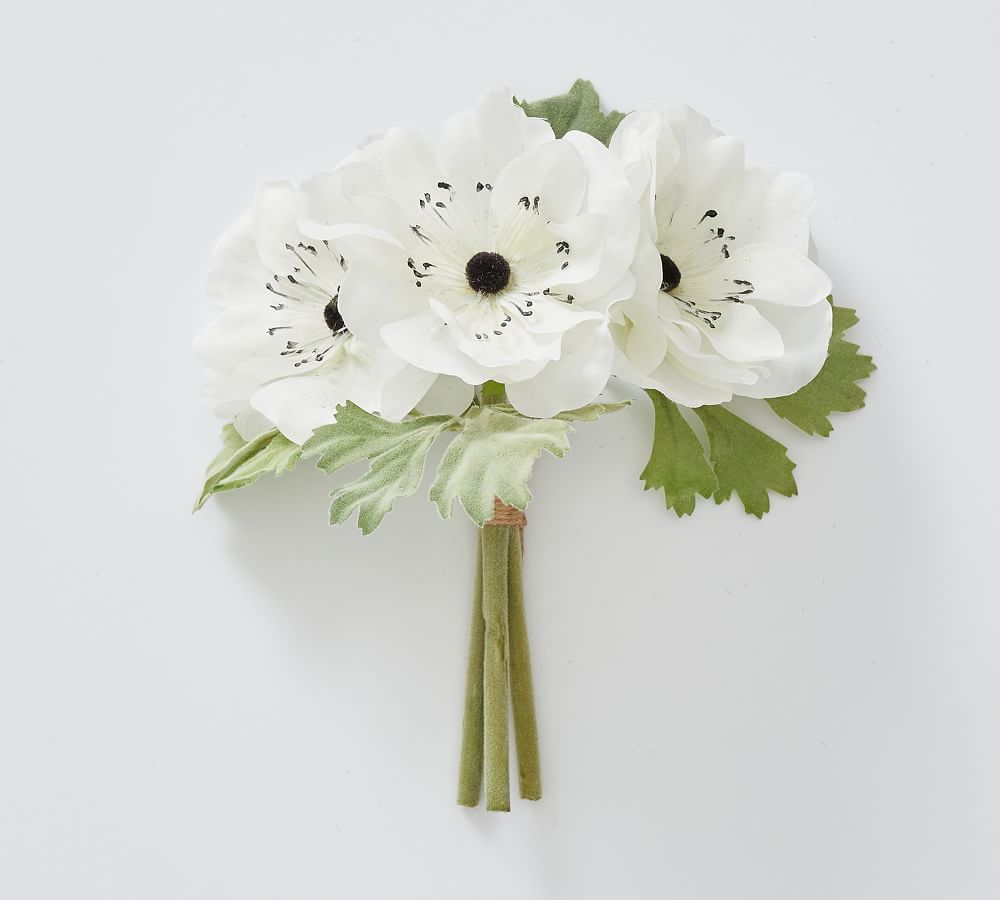 Anemone Clippings Bundle, Small, White | Pottery Barn (US)