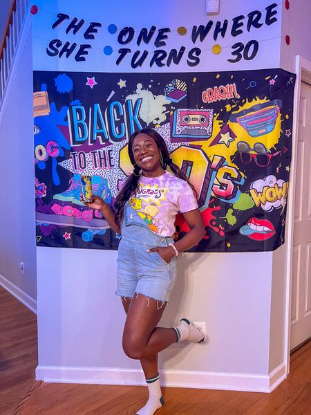 90s kid at heart. Outfit ideas for your next 90s themed party! 

Rugrats tee shirt- denim overalls shorts - friends decor - 30th birthday party 

#LTKfindsunder50 #LTKstyletip #LTKparties