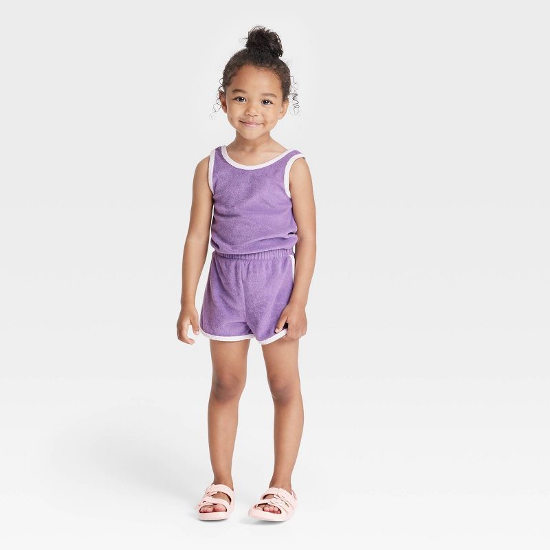 Toddler Girls' Romper - Cat & Jack™ Purple | Target