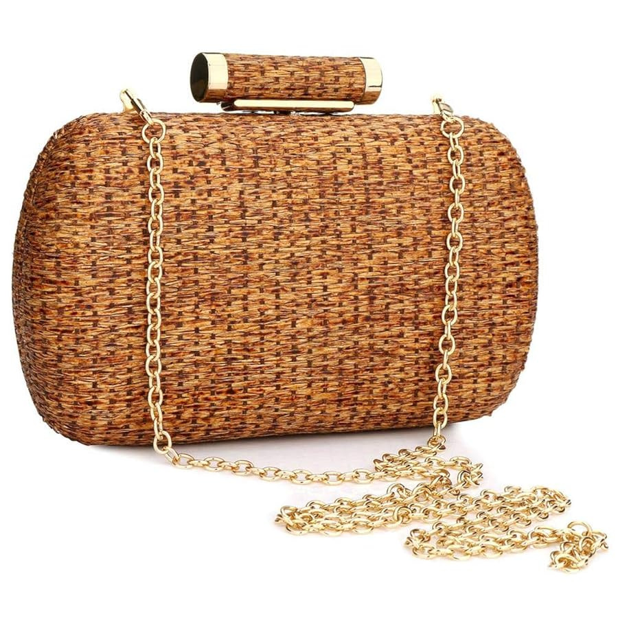 YYW Straw Clutch Purse for Women Wedding Hand-Woved Evening Straw Handbag Party Wedding Summer Be... | Amazon (US)