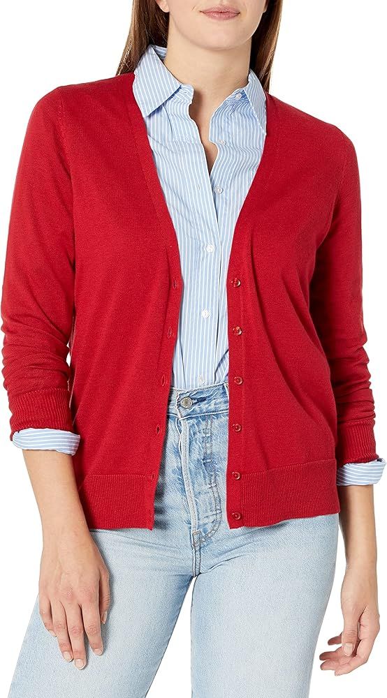 Amazon Essentials Women's Lightweight V-Neck Cardigan | Amazon (US)